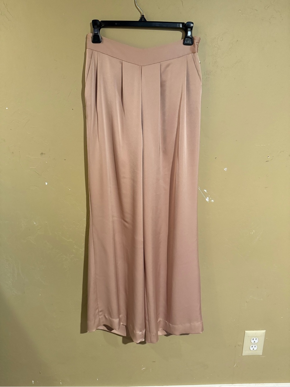 Ramy Brook New York Champagne Wide Leg Silky Pants Size 4